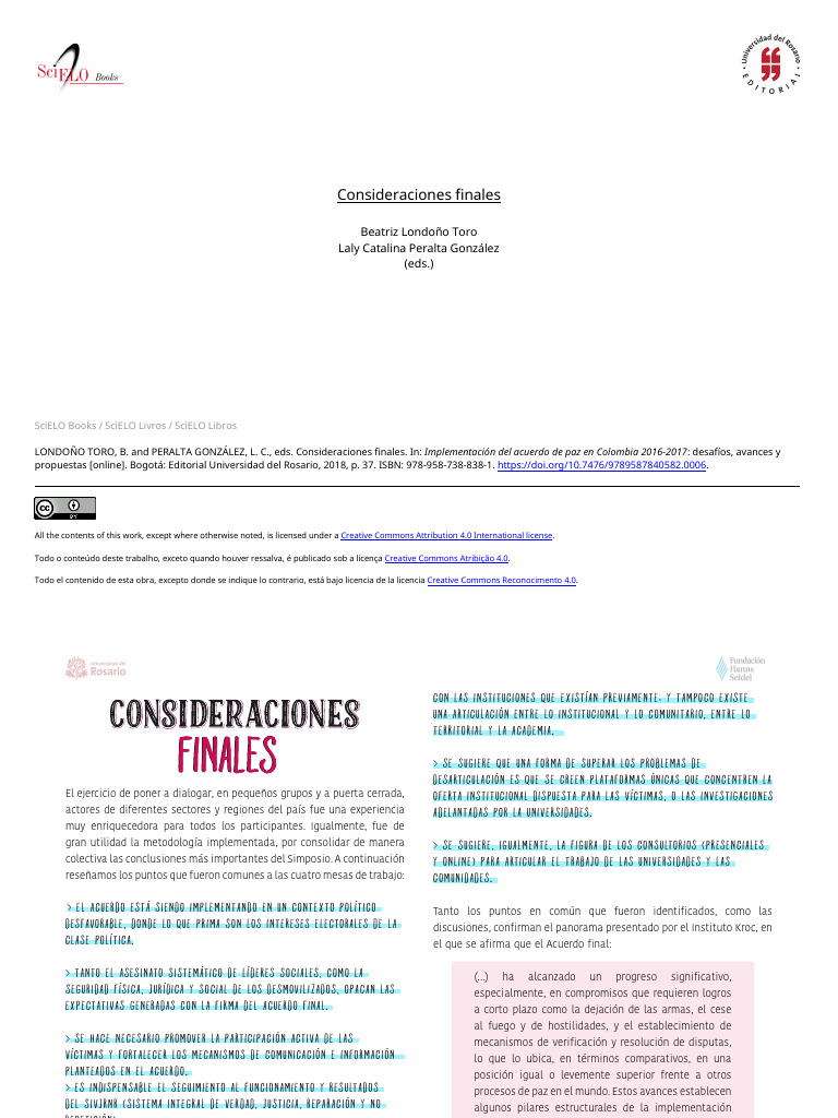Consideraciones Finales